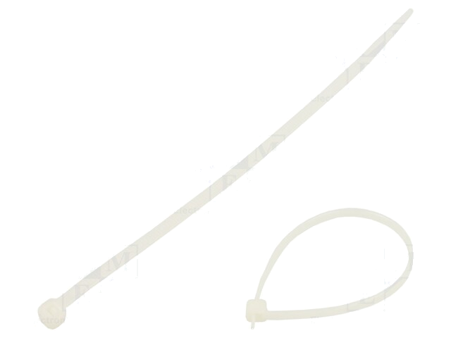 Kabelbinder; L: 200mm; W: 4,8mm; polyamide; 220N; natuurlijk; 100st. Kabelbinder; L: 200mm; W: 4,8mm; polyamide; 220N; natuurlijk; 100st.